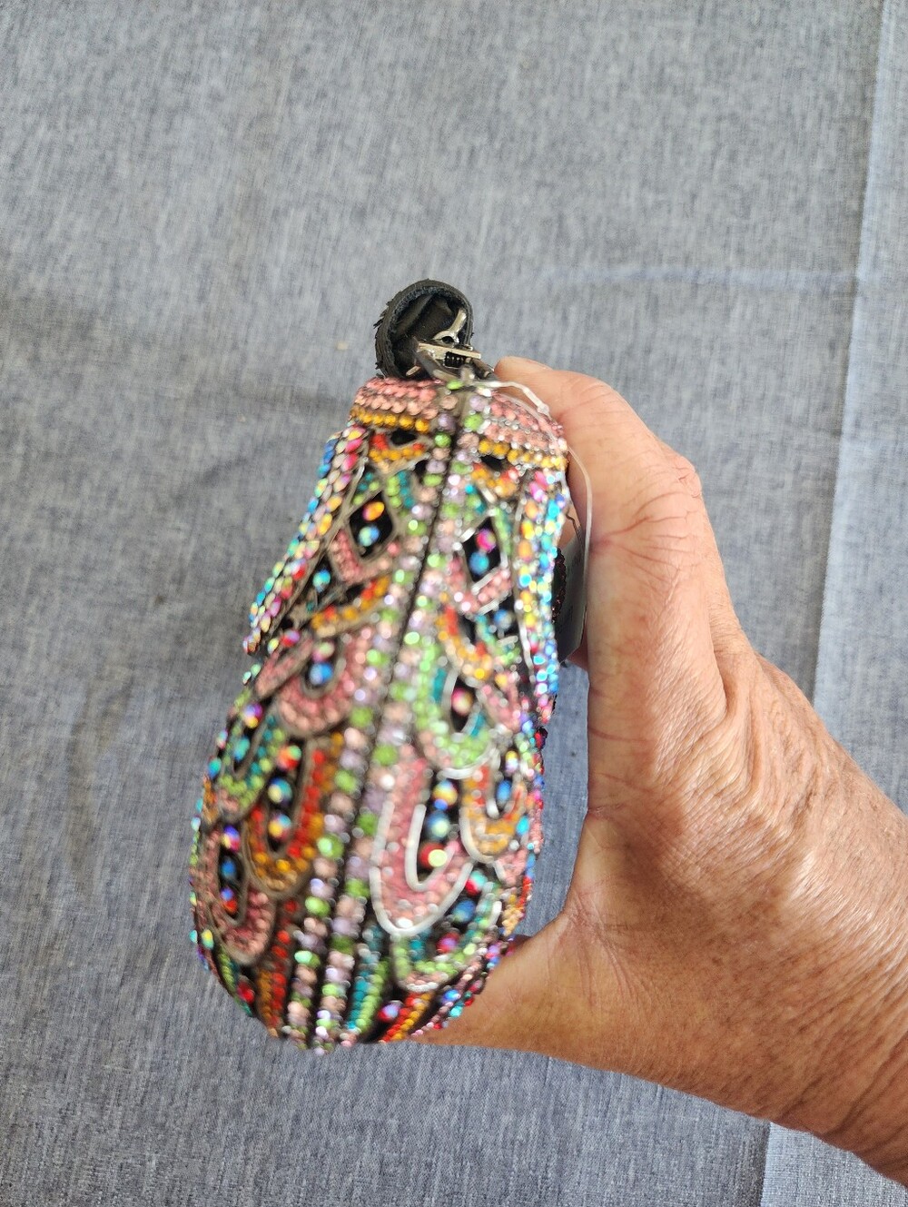 Natasha Couture Rhinestone Crysral Owl Evening Clutch - Multicolor EXCELLENT CON - Picture 7 of 8